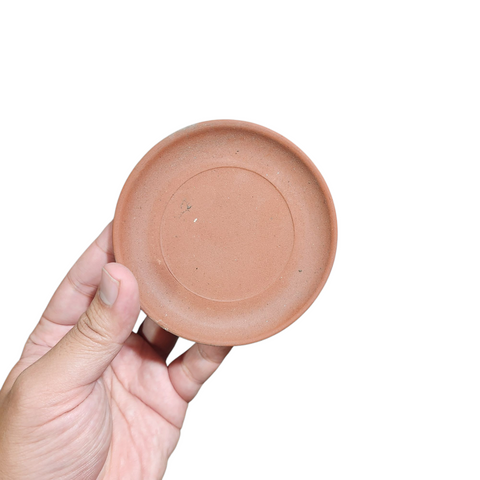 Brown ceramic saucer (M)
